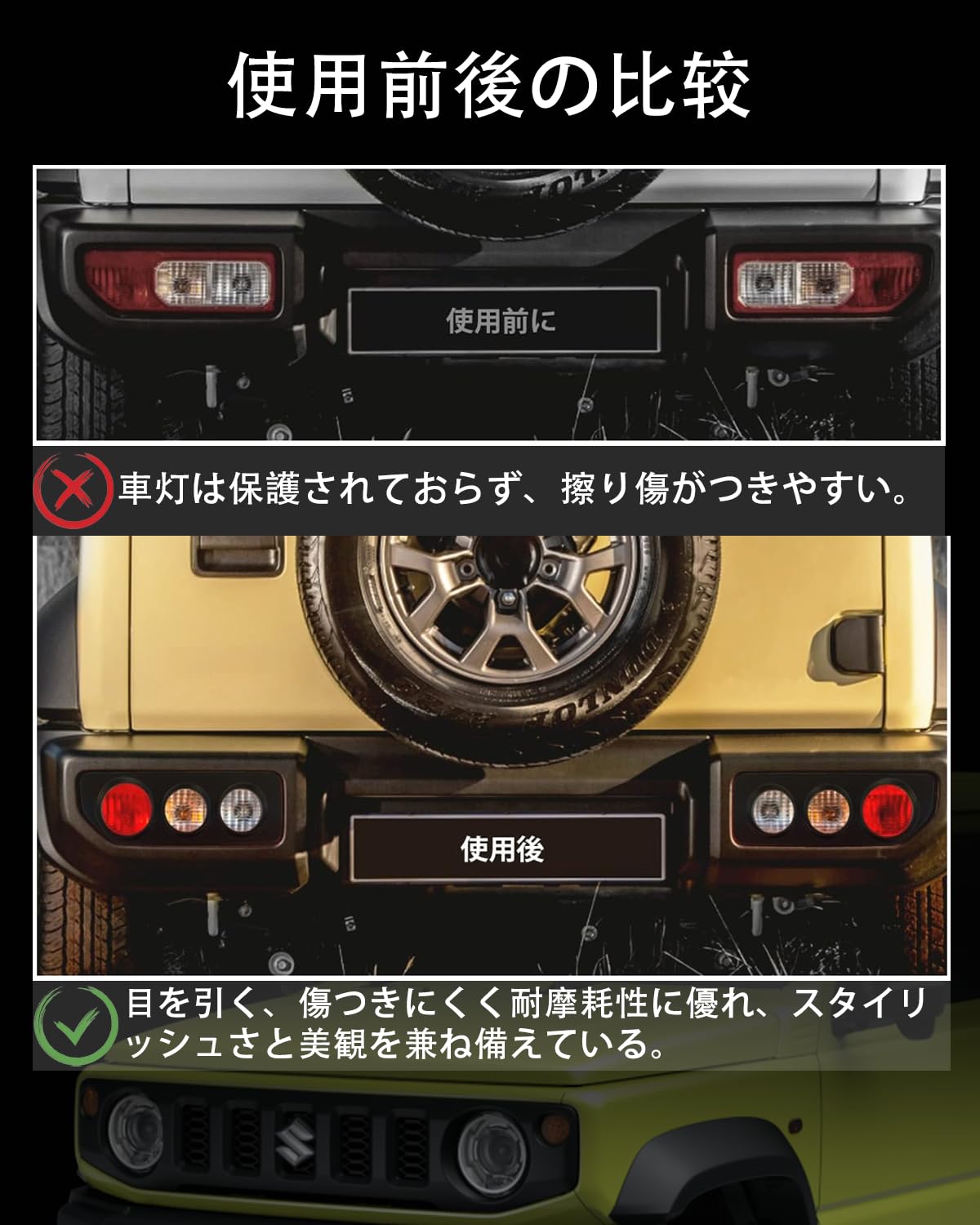 Amazon | ジムニー テールランプ カバー 【ジムニー JB64/JB74