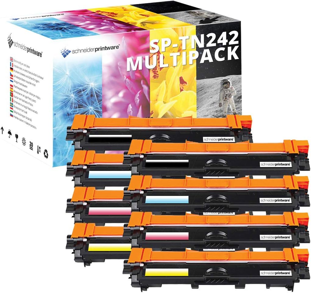 Lot De 10 Cartouches Toner Compatibles Brother TN423 - Noir, Cyan, Magenta, Jaune - Go Inks