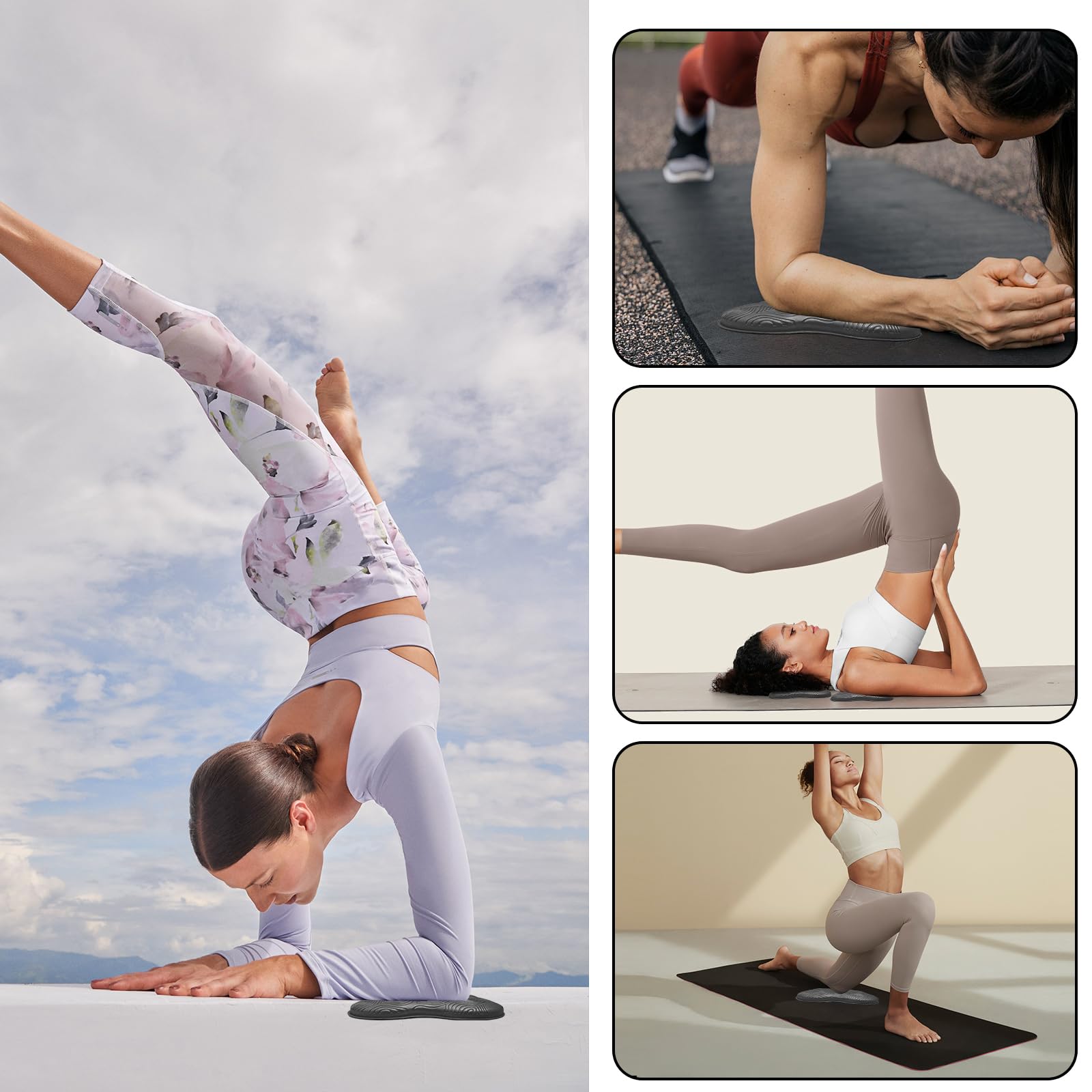 Joga ochraniacze na kolana, 2 sztuki, 20 x 20 cm, joga kolana, antypoślizgowa mata do jogi chroni kolana, łokcie i stawy, do jogi, gimnastyki, pilatesu, aerobiku