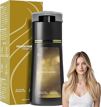 Hair Dye Shampoo, Blond Hair Care Instant Dye Shampoo, Shampoo for Grey Hair, 3 in 1 Instant Hair Dye Shampoo, Anti Grey Shampoo, Hair Colour Shampoo Blond