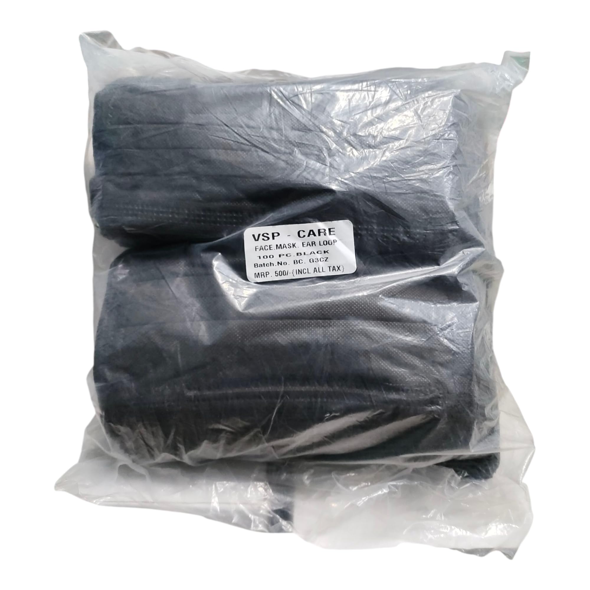 3PLY Melt-Blown Fabric Disposable Face Mask with Nose Clip (BLACK, Pack of 100) Unisex-image-23