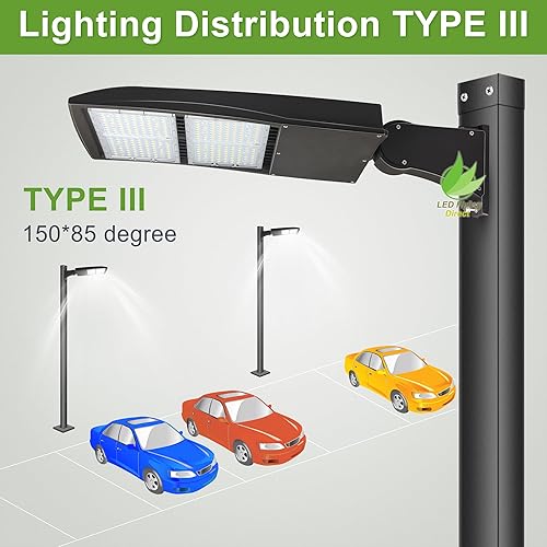 Miniatura 6 de Luces LED de estacionamiento de 300 W, luces LED de protección contra sobretensiones de 20 KV con montaje de brazos directos, 5000 K 1000 W MHHPS