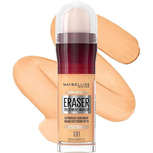(Buff Beige 130) - Maybelline New York Instant Age Rewind Eraser Treatment Makeup, Buff Beige, 20ml
