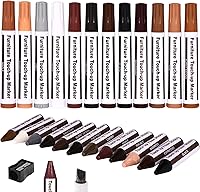 DAIXISM Furniture Repair Kit: 25pc Wood Markers & Wax Sticks for Scratches, Stains on Tables, Floors, Desks – Easy Touch-Ups