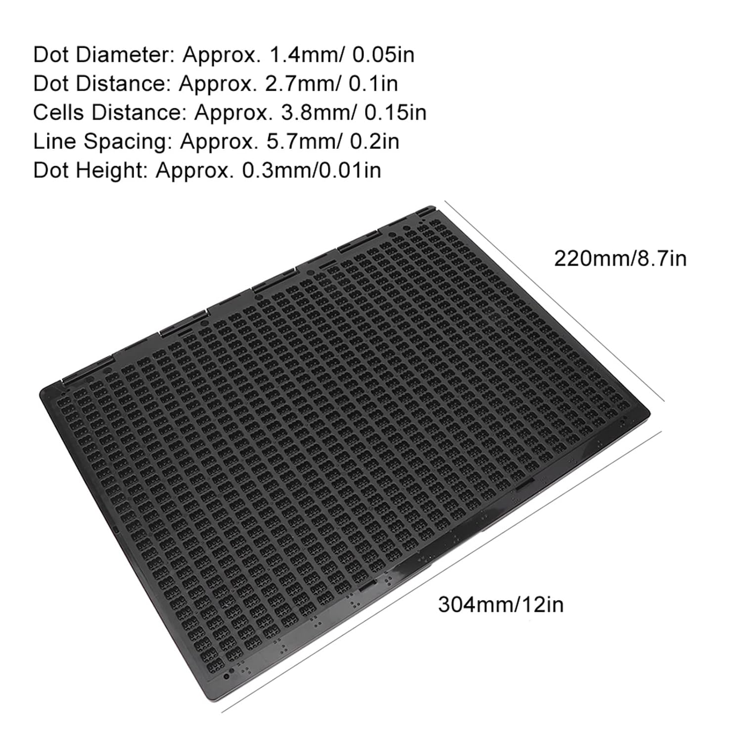 Braille Writing Slate, Braille Slate Portable 27 Lines 30 Cells Braille Writing Slate And Braille Learning Tool Accessory