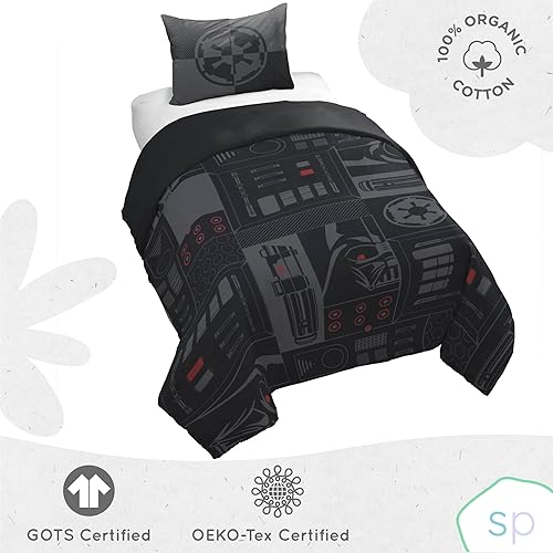 Miniatura 3 de Saturday Park Marvel Comics Avengers - Juego de funda de edredón y funda de almohada de tamaño individual, 2 piezas, 100% algodón orgánico,