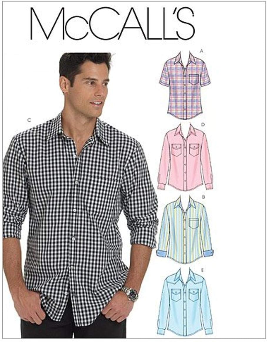 Patterns M6044 Size XM Small - Medium - Large Men's Shirts, Pack of 1, White