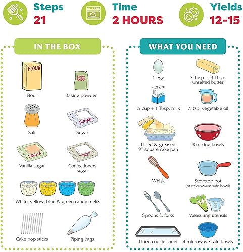 Miniatura 21 de Baketivity Kids - Juego de hornear para niños, kit de suministros para fiestas de comida para adolescentes, lecciones de cocina esenciales