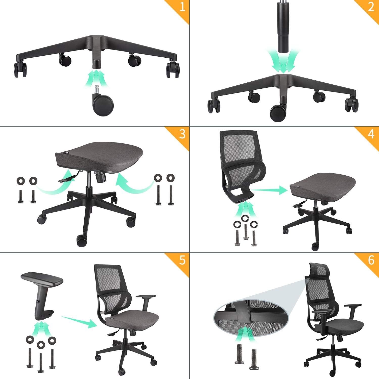 🔥 Hot Deals Argomax Mesh Office Chair, Ergonomics Mesh Chair Computer High Back Chair w/ 360 Swivel Self Adjustable Headrest and 3D Armrest