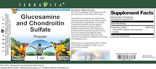 Miniatura 2 de Terravita Glucosamina y sulfato de condroitina en polvo (1 oz, ZIN 512047) - Paquete de 3