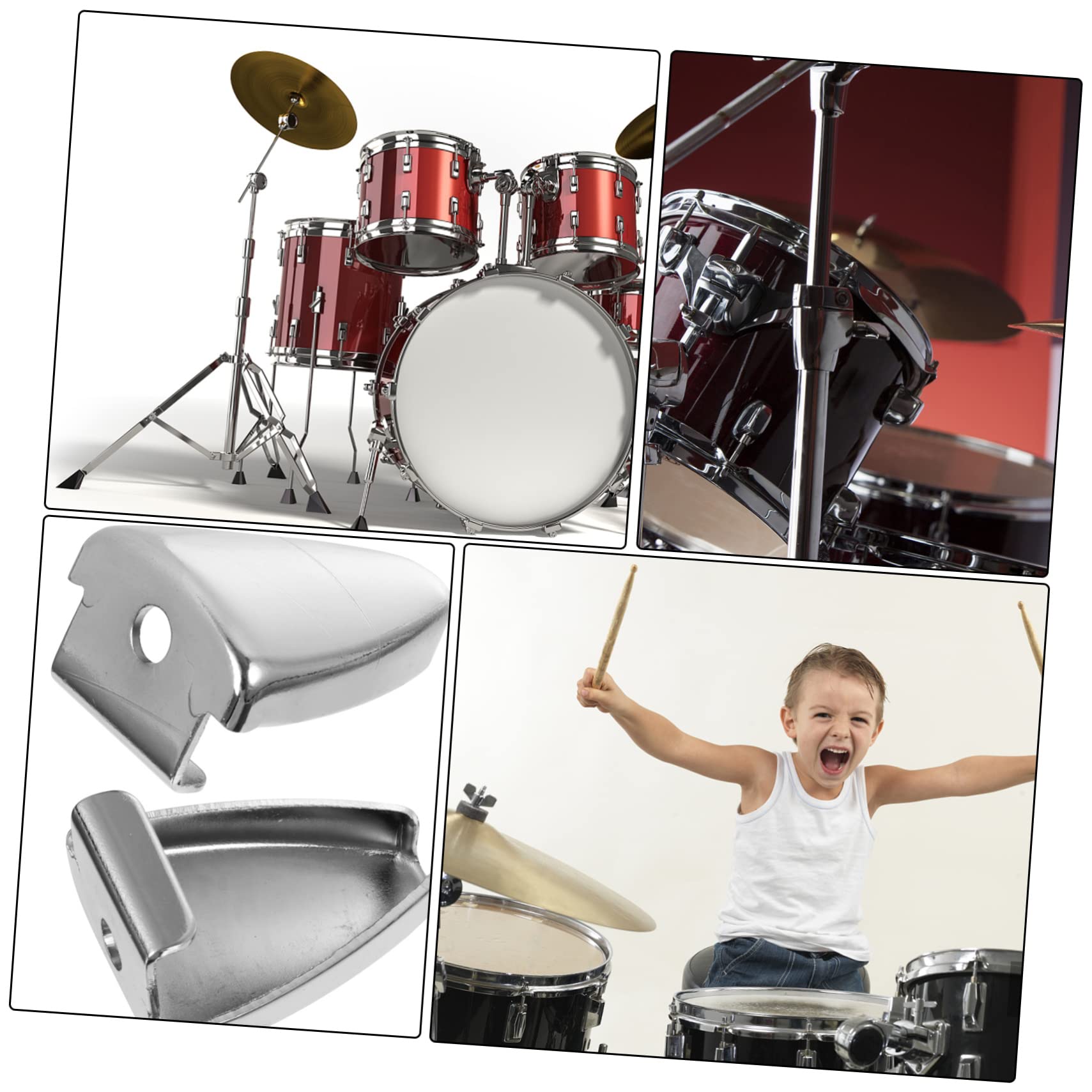 15stücke Drum Hook Dreieckige Form Plattierungs-drum-connector Für Langlebige Ersatzteile Geeignet Für Bass Und