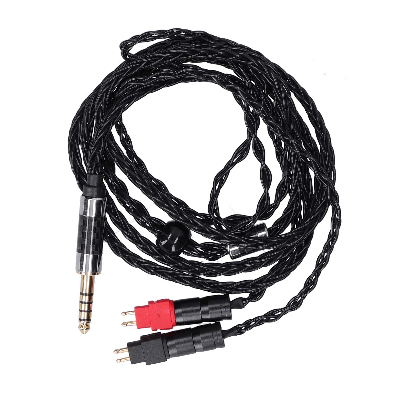 ASHATA Ersatzkabel für, 8-adriges Symmetrisches OCC-Doppelkabel-OCC-Audiokabel für HD600 HD580(4,4 MM)