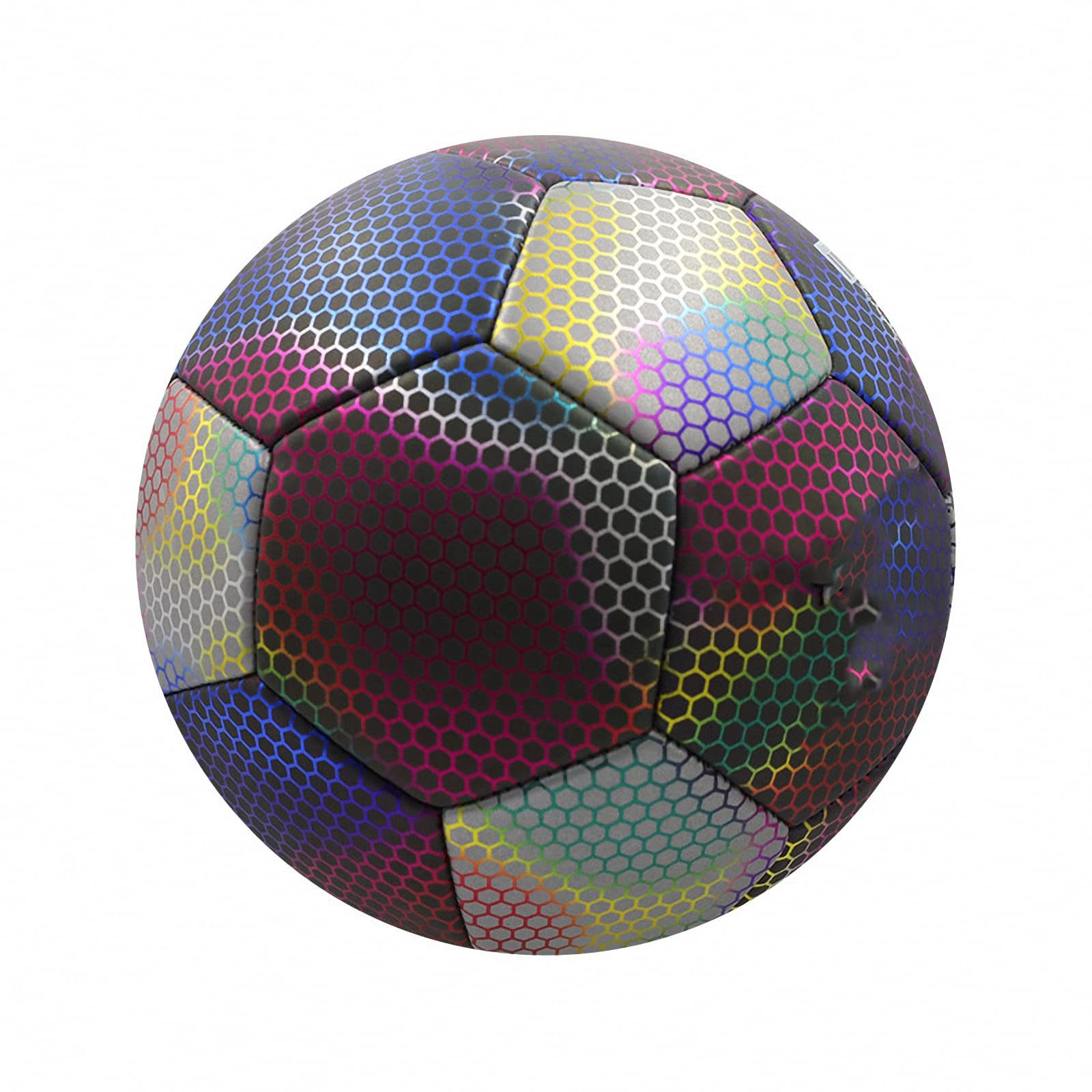 Balón de fútbol Luminoso Reflectante con Bomba,Pelota Fluorescente tamaño 5,Football Juego de Entrenamiento de Partido Nocturno Iluminado para jóvenes,Bola Brillante