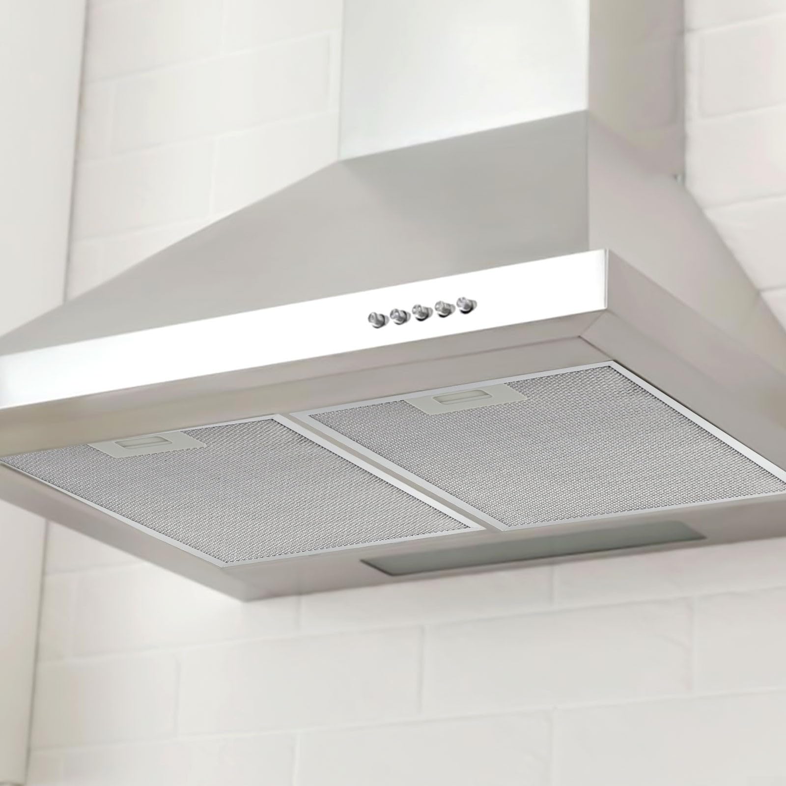 Honseadek Filtro de campana extractora de 280 x 350 x 9 mm, filtro de aluminio para grasa de metal, ventilación de escape de malla metálica, para rejillas de ventilación de campana extractora de