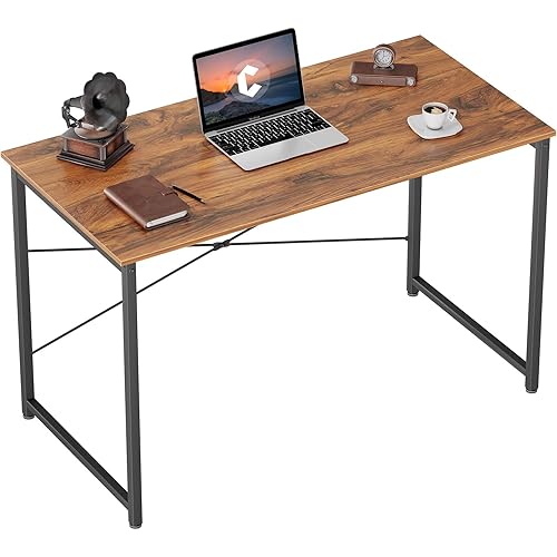 Cubicubi Computer Desk 40" Home Office Laptop Desk Study Writing Table, Modern Simple Style, Deep Brown