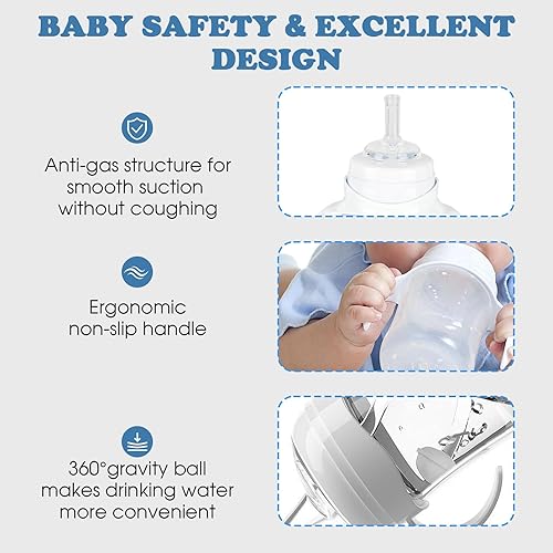 Miniatura 2 de Kit de conversión de vasos con popote para biberones anticólicos Philips Avent, tapa suave y bola pesada de transición con asas convertidor de 26.2