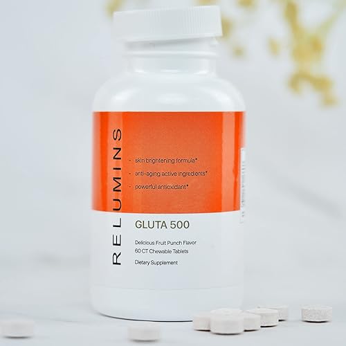 Miniatura 4 de Relumins Gluta 500 - Complejo de glutatión de pared masticablesublime con nutrición avanzada para la piel, ácido hialurónico, VIT C, biotina más 4