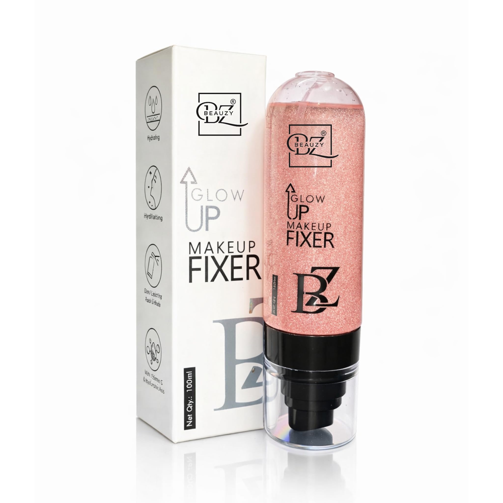 Beauzy Glow UP Makeup Fixer 100ml | Long-Lasting Dewy Finish Setting Spray | Hydrating Makeup Fixer with Glow | (Pink)-image-19