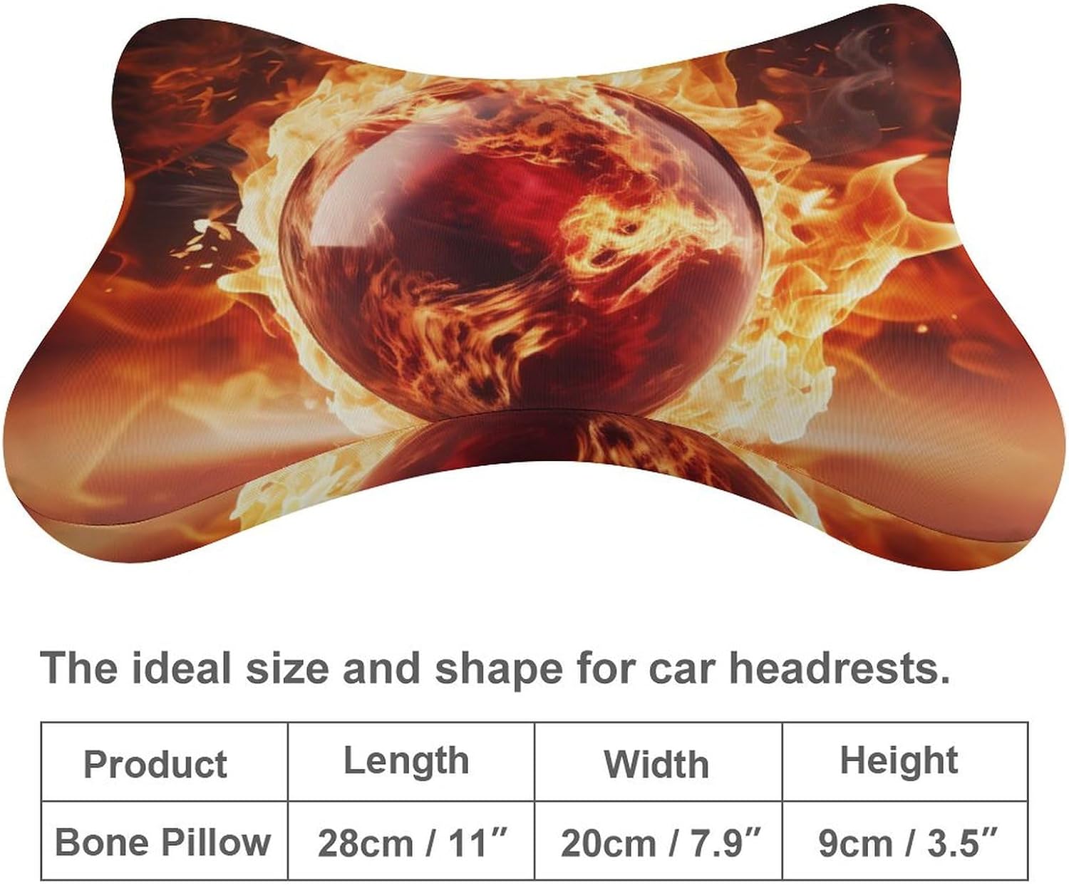 Fireball 2 Pack Car Neck Pillow Car Headrest Soft Car Pillow for Most Cars