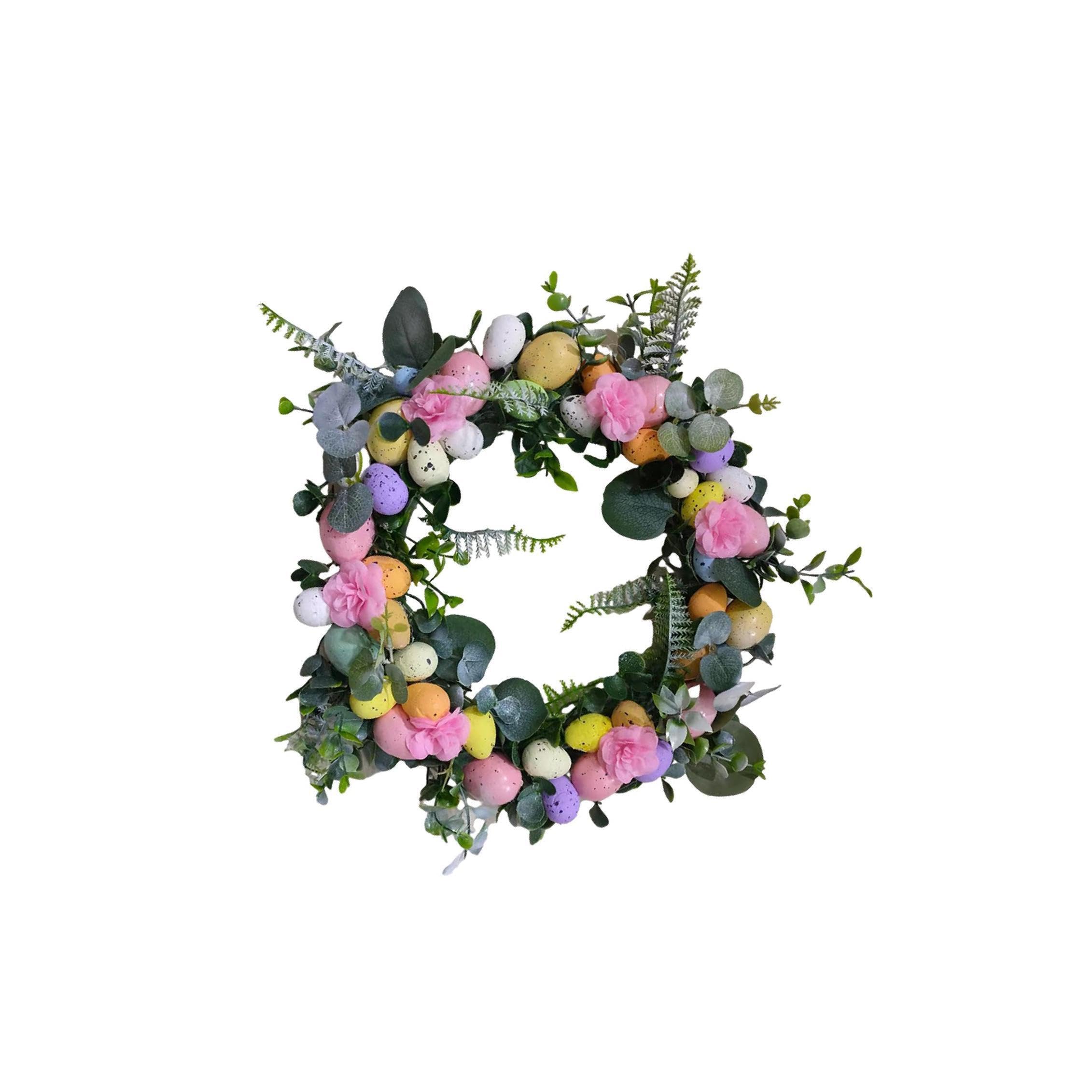 TWISAXC Easter Front Door Decorations Hanging Garlands Cheerful Welcoming Easter Cheer Into Home Add Festive Atmosphere During Happy Holiday To Home Front Door Artificial Flowers, Style B