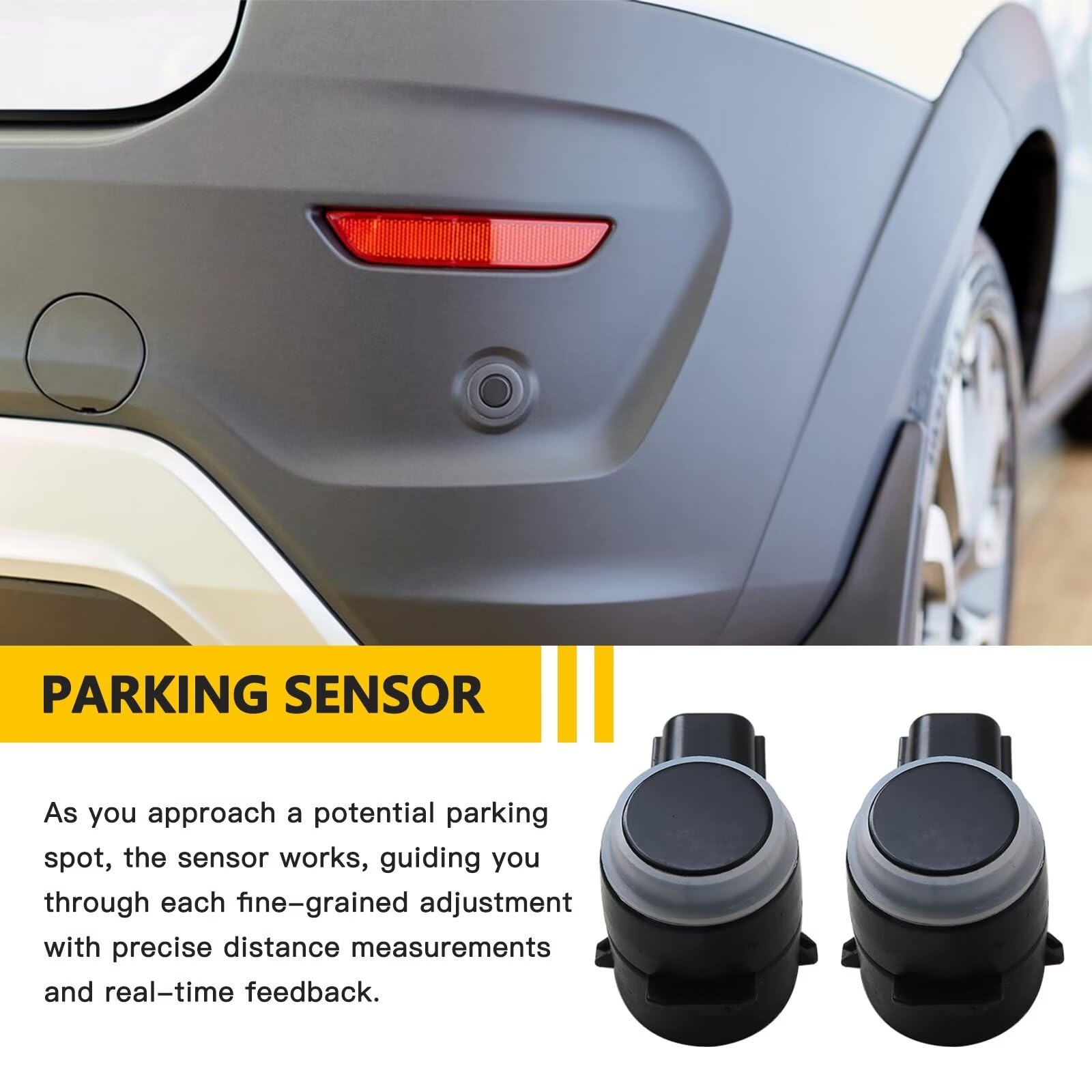 2024 Upgraded 4x Reverse Backup Parking Bumper Sensor 25966528 for Chevy Suburban 1500 Rear Parking Assist Sensor 2006-14