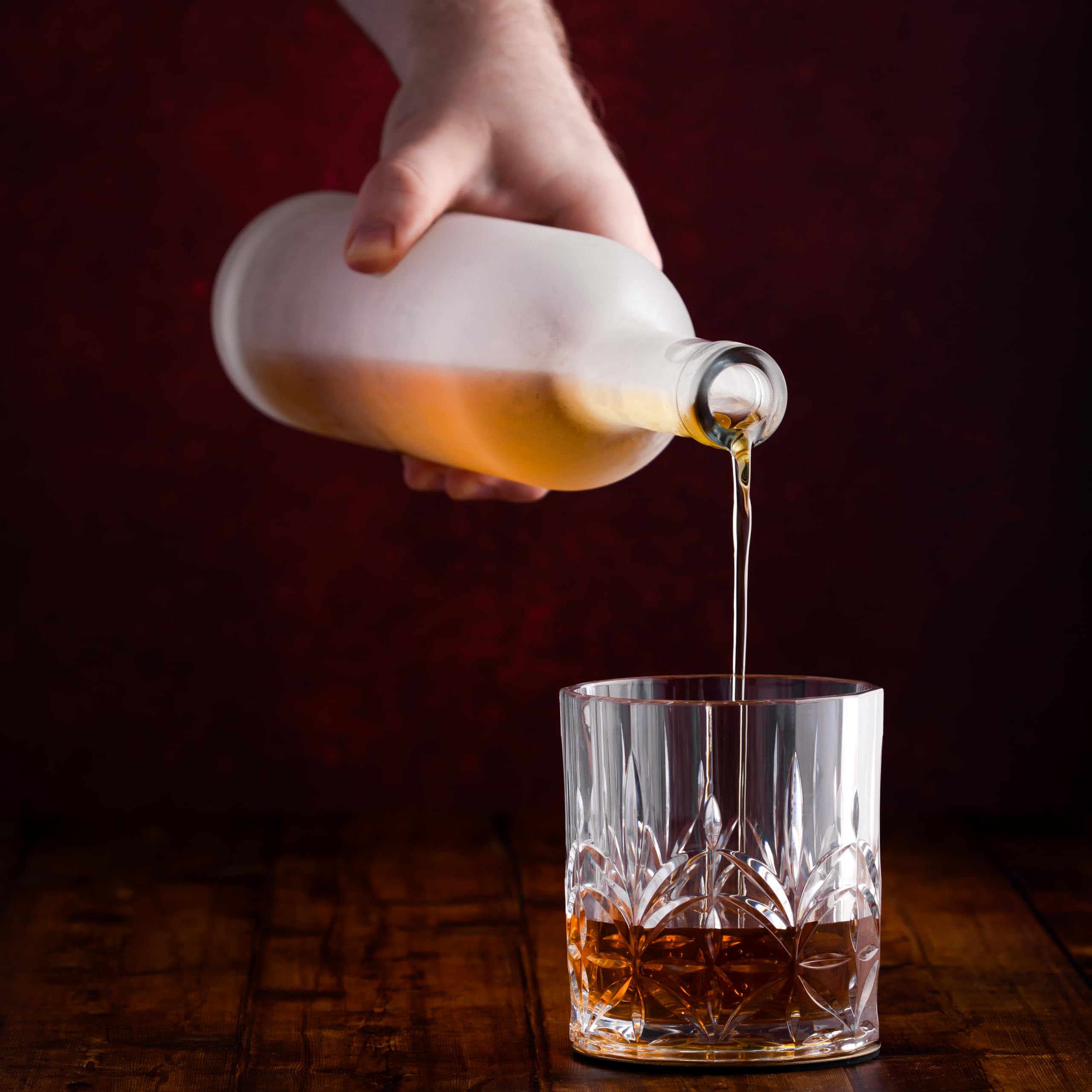 Bravario Vasos de whisky de plástico irrompibles, irrompibles, 100% Tritan Double Rocks | aptos para lavavajillas | Sin BPA | Perfecto para cóctel al aire libre Bourbon | 13 onzas, juego de 4