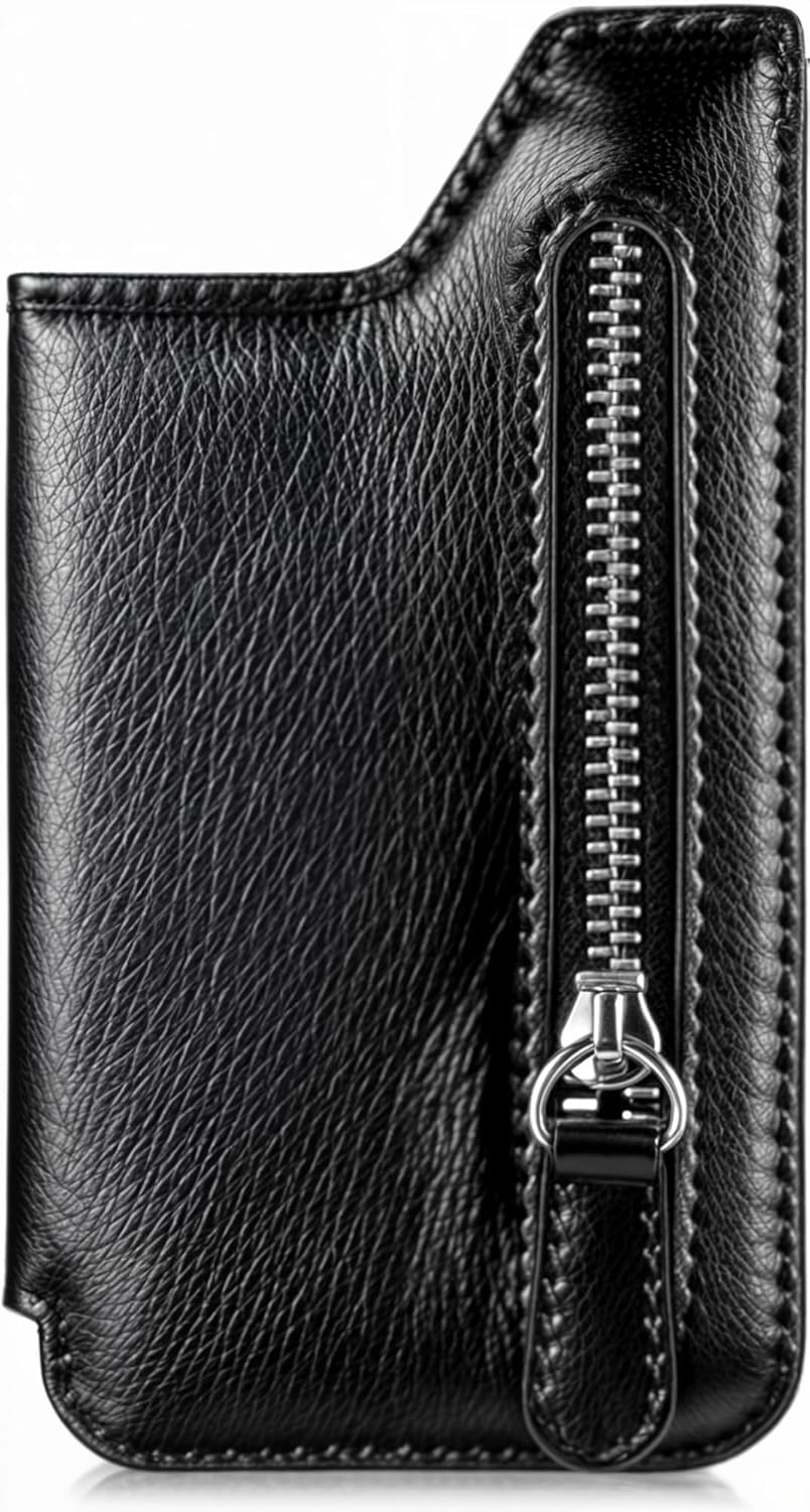 Mobile Card Holder Stick on Wallet Phone Case Credit Adhesive Back Cases Flip Leather Zipper Sleeve Pouch Compatible iPhone Samsung Galaxy Most Smartphones Holder (Pack Of 1 Pcs)-image-29