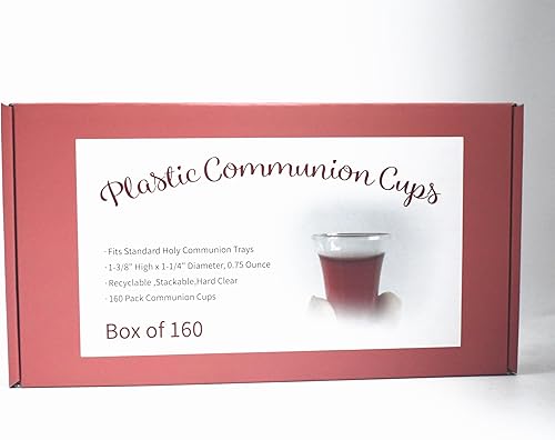 Miniatura 5 de Vasos de comunión de plástico – 160 por caja se adapta a bandejas de comunión estándar – Caja de 160, 1-3/8" de alto