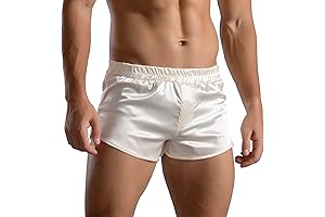 Men's Satin Underwear - 3" Inseam Boxers with Elastic Waist