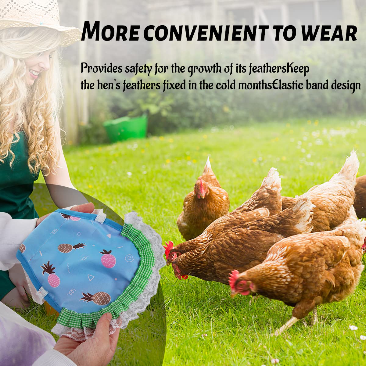 Tablier De Selle Pour Poules - 3 Pièces Imperméables Oxford, Taille 24x31,5 Cm, Protection Dos Et Ailes