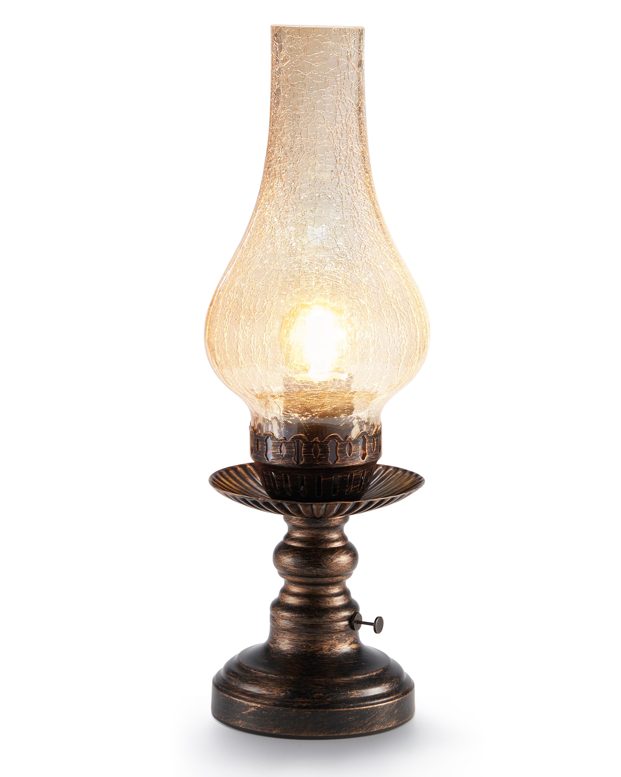 Kabellos Tischlampe Vintage Tischleuchte Ohne Kabel Akku Aufladbar | Touch Dimmbar, LED Keine Glas Lampe, Retro Antik Nachttischlampe Schlafzimmer Wohnzimmer Fensterbank Landhaus Deko
