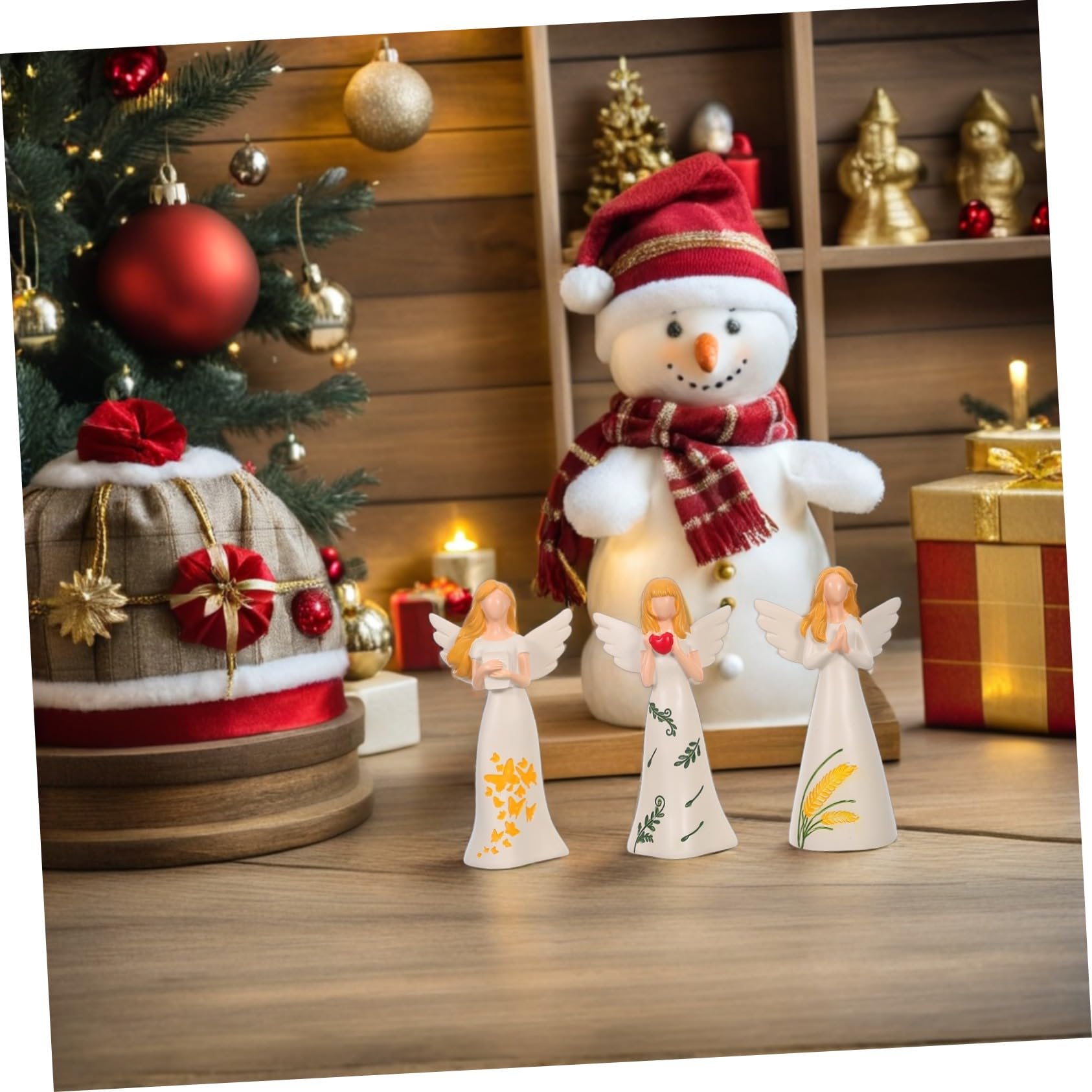 3 Piezas De Ángel De Navidad para Decoración del Hogar Ángel De Mesa Decoración De Repisa Navideña De Recuerdo De Boda