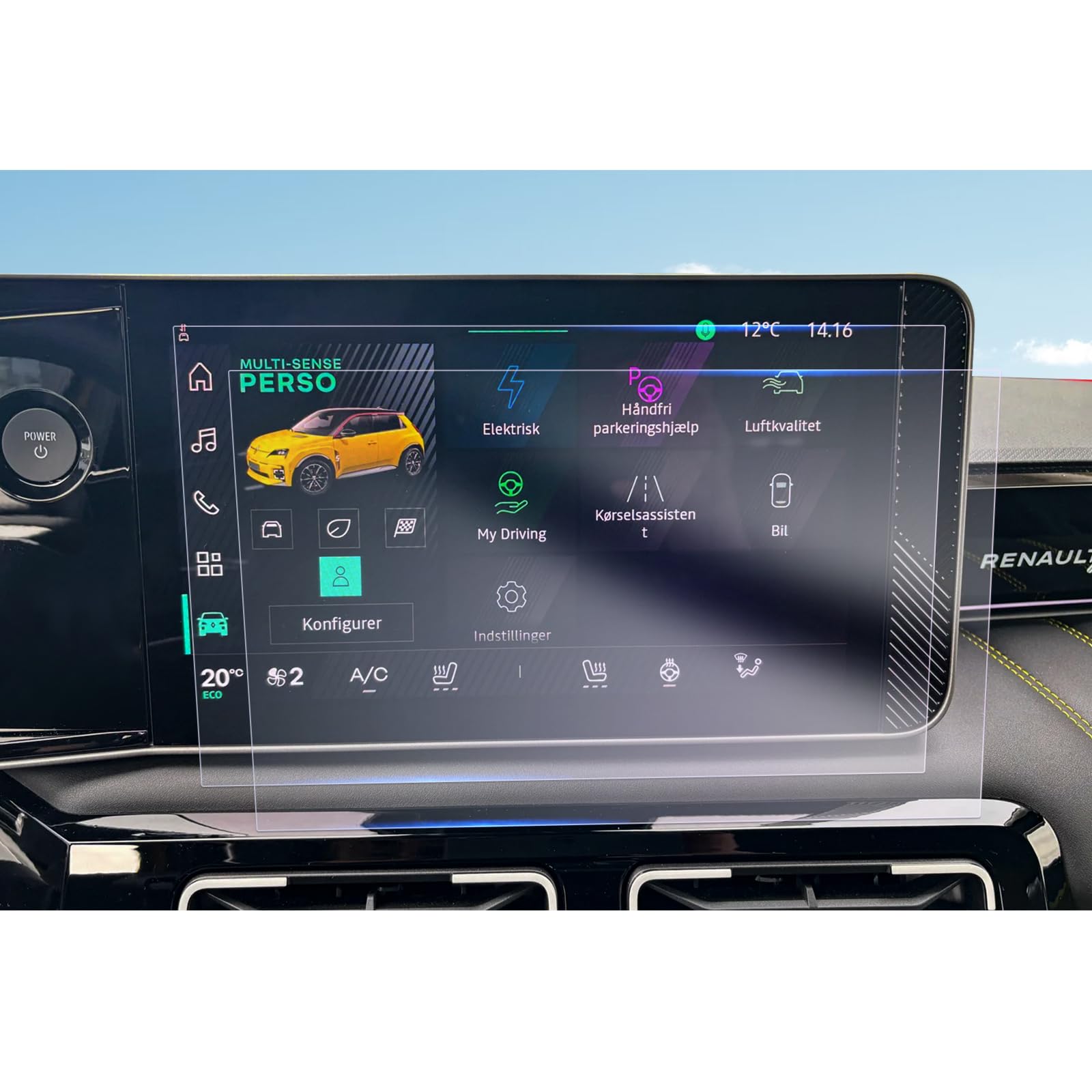 Pellicola di Protezione Schermo per Renault 5 E-Tech 10.1" 6H Anti-graffio (2 Pezzi)