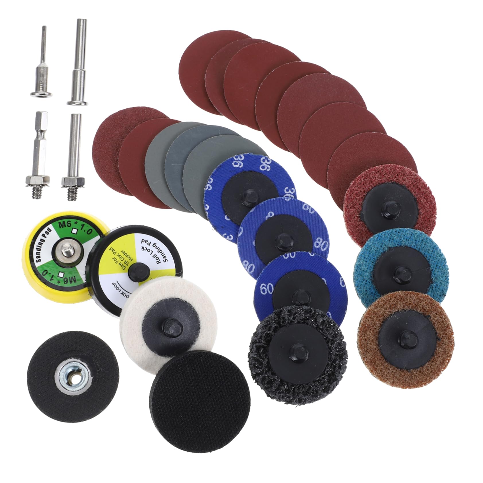 ULTECHNOVO Kit di 300 Dischi Abrasivi Rotondi per Levigatura con Platorelli da 3mm e 6mm, in Plastico e Alumina, Resistente All'usura per Lavorazione del Legno e Restauro Mobili