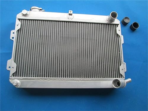 Miniatura 2 de Radiador de aluminio de 3 filas de 2.205 in para Mazda RX7 S2 1.1L 12A Engine RX-7 RX 7 1981 1982 1983 Reemplazo manual compatible con el mercado de