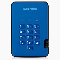 iStorage diskAshur2 SSD 2TB Blu - SSD portatile sicuro - Protetto da password