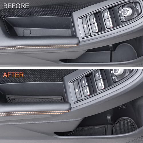 Vista 3 de JKCOVER Compatible con Subaru Crosstrek 2018, 2019, 2022, 2021, 2022, 2023, Subaru Impreza 2017-2023, accesorios de consola central, Negro -,Rojo