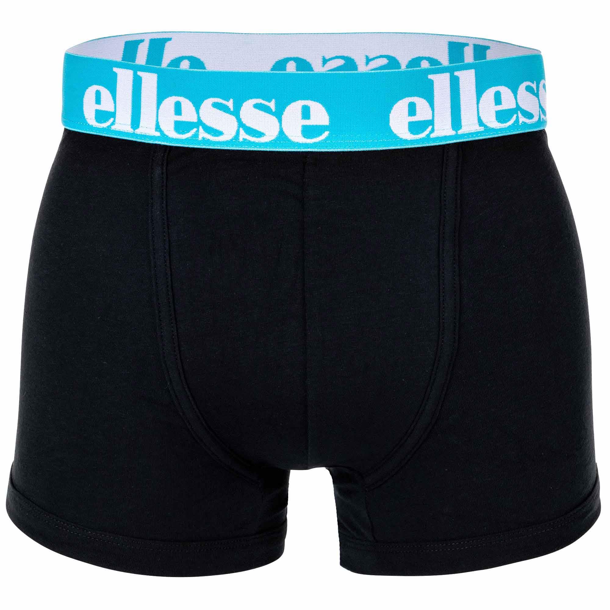 Ellesse Yema Calzoncillos tipo bóxer para hombre, paquete de 7 unidades, con logotipo, sin bragueta, algodón elástico