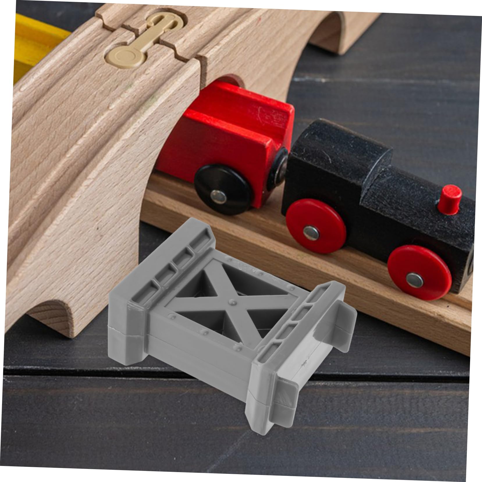 Model Train Track Risers Wooden Trains Wooden Train Bridge Support Piers - 6 Pack Multi-Level ...