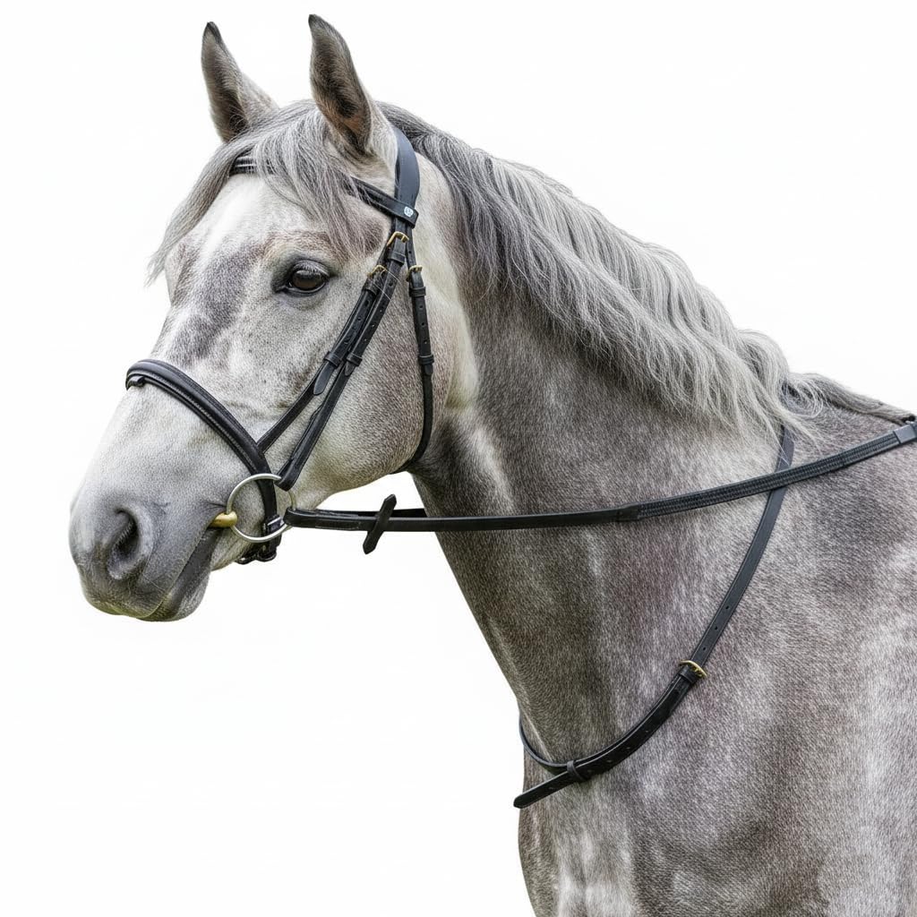 Correa de cuero para el cuello para montar a caballo, equilibrio Pony Cob Full