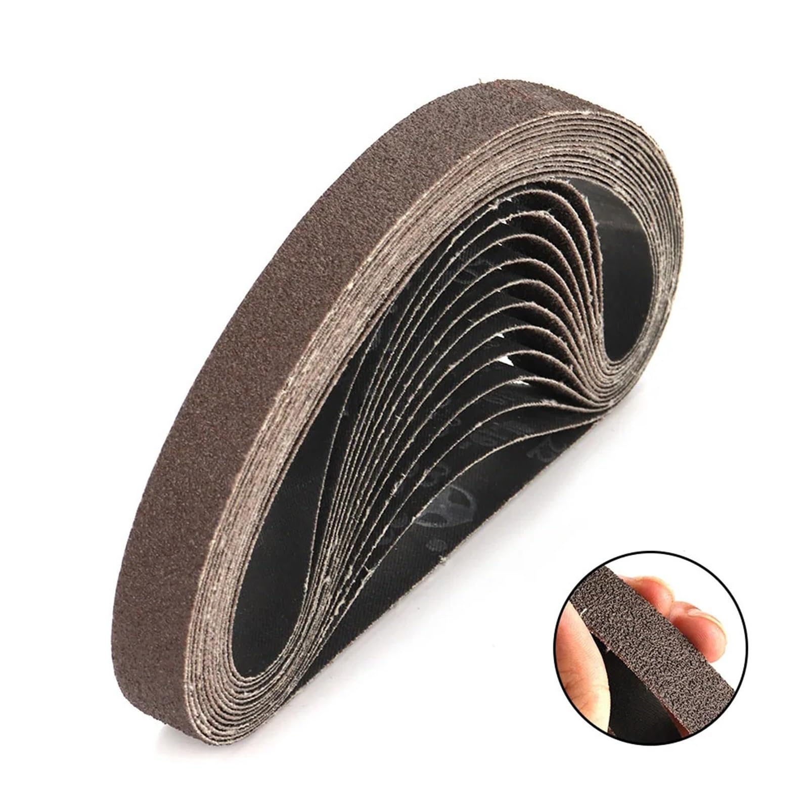Banda De Lija Bandas Lijadoras Abrasivas 520x20mm 10 Uds | Grano 40-800 for lijadora de banda, herramientas de Pulido de metales y madera(10pcs P60)