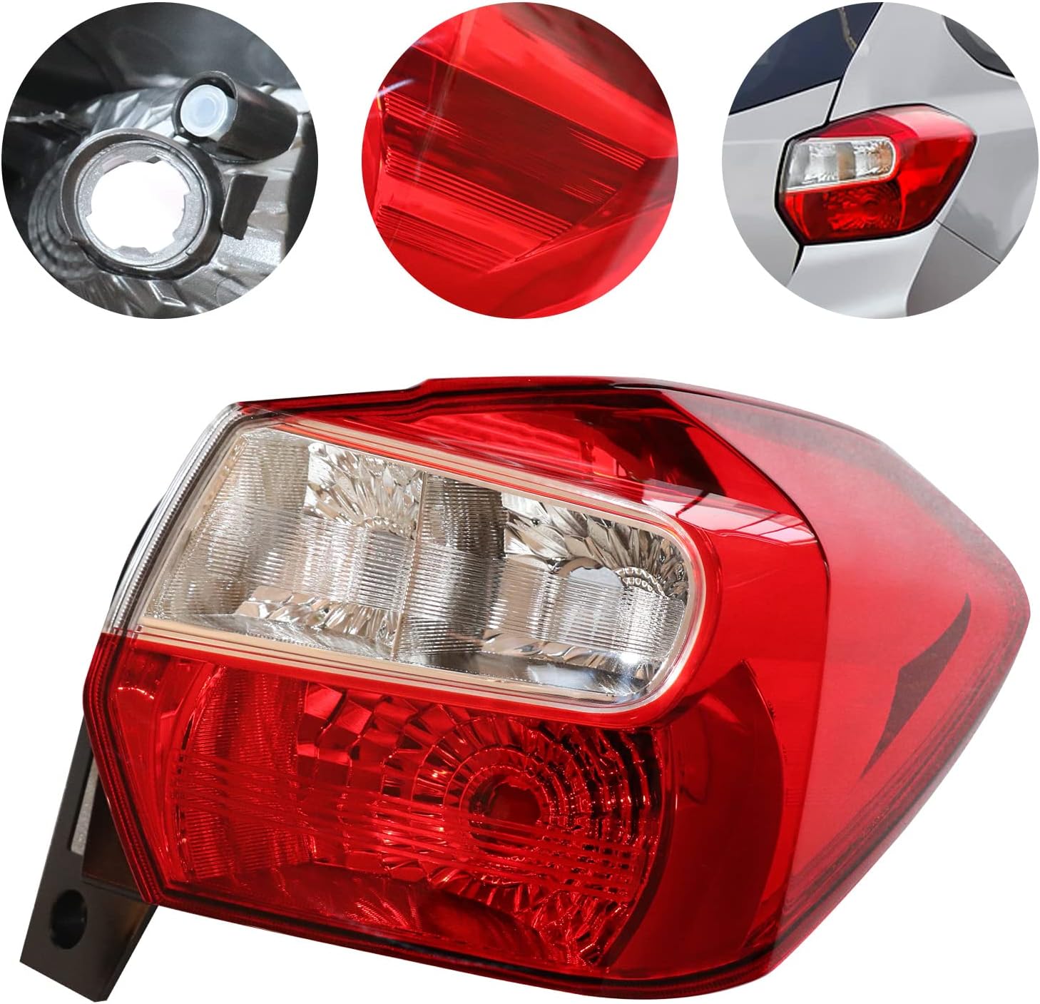 Tail Light Assembly,For 2012-2016 Subaru Impreza/2013-2015 XV Crosstrek Right Passenger Side Rear Outer Tail Light (Passenger Side)