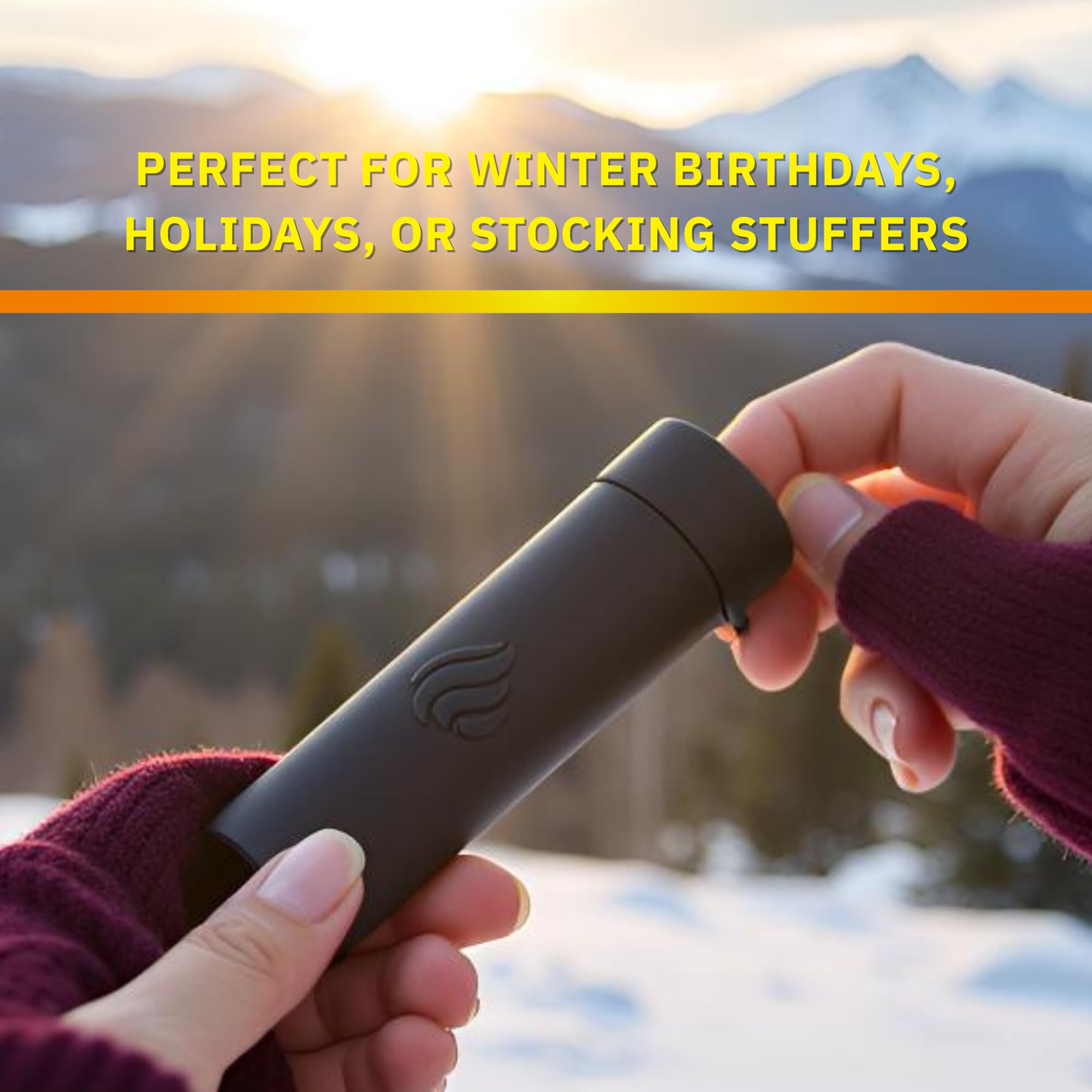 POWERPAW 501 - Scaldamani elettrico portatile, ricaricabile, 3 livelli di calore, batteria da 5000 mAh, USB-C, riutilizzabile, scaldamani per mani fredde, confezione da 4