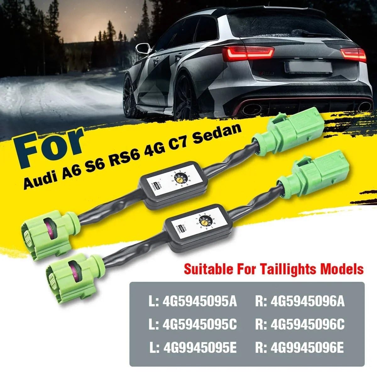 Luce Guida Diurna Per A6 S6 RS6 4G C7 Berlina Blocchi fari anteriori auto | 2 Pezzi Indicatore Di Direzione Dinamico Fanale Posteriore A LED Modulo Cavo Cablaggio