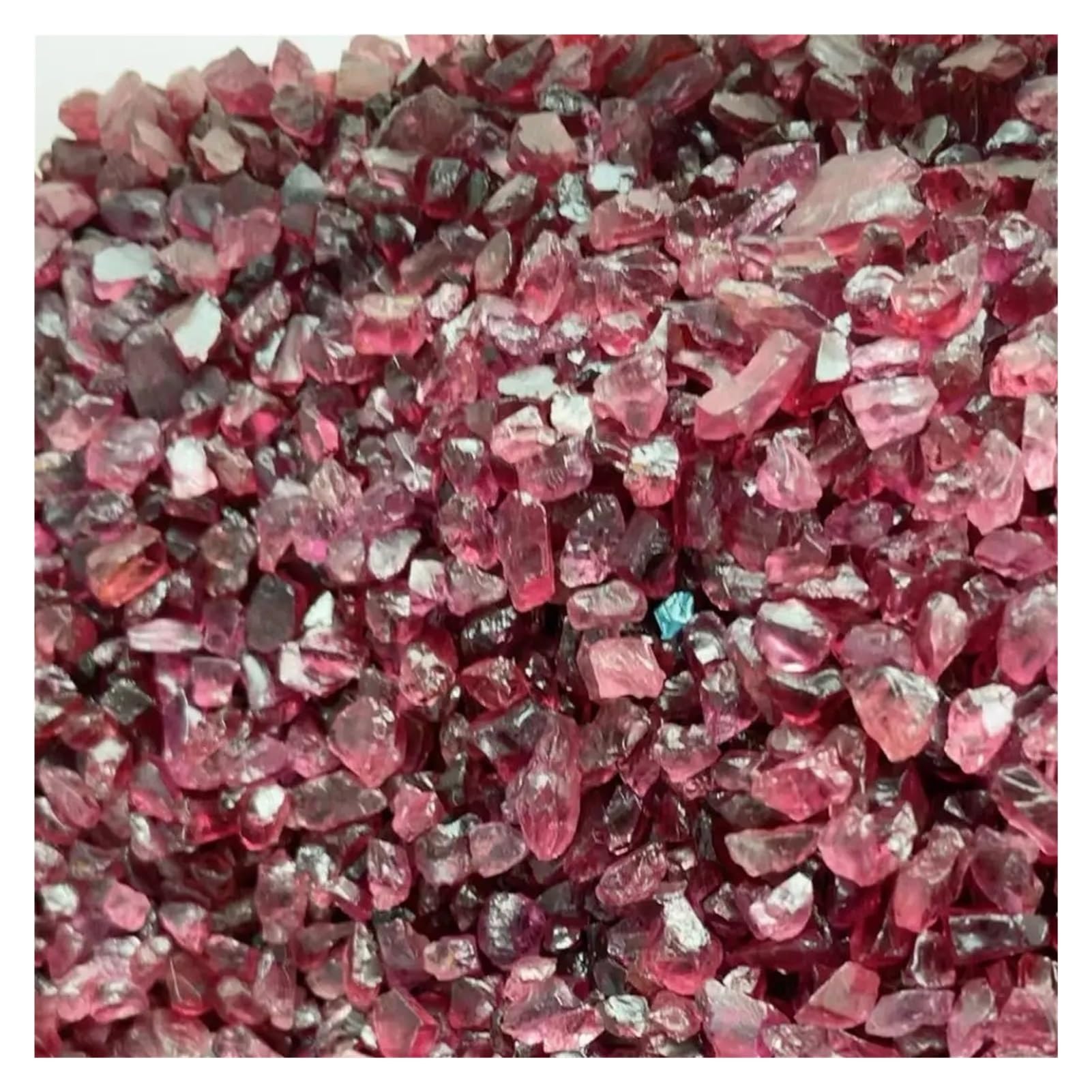 Lote de 1000g de grava Natural en bruto, Chip de granate, piedra de cristal de cuarzo en bruto, espécimen Mineral de roca, curación, habitación de Reiki, decoración del hogar, acuario(Size:10