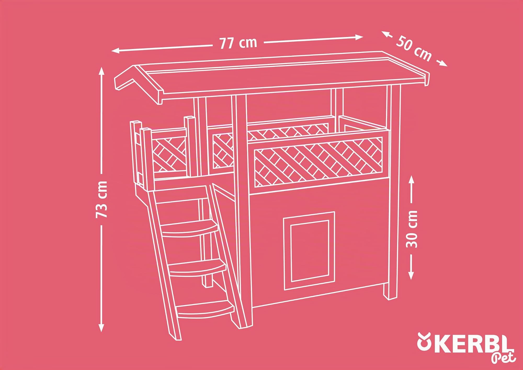Casa para gatos LODGE 77 x 50 x 73 cm