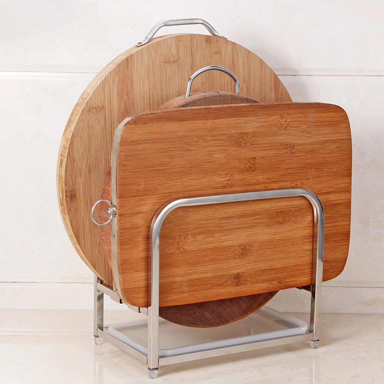 Chopping Board Rack Pot Pan Lid Holder for Kitchen Cupboards Cutting Board Organiser Stand Holder for Dish Plate Thin Bakeware Rack
