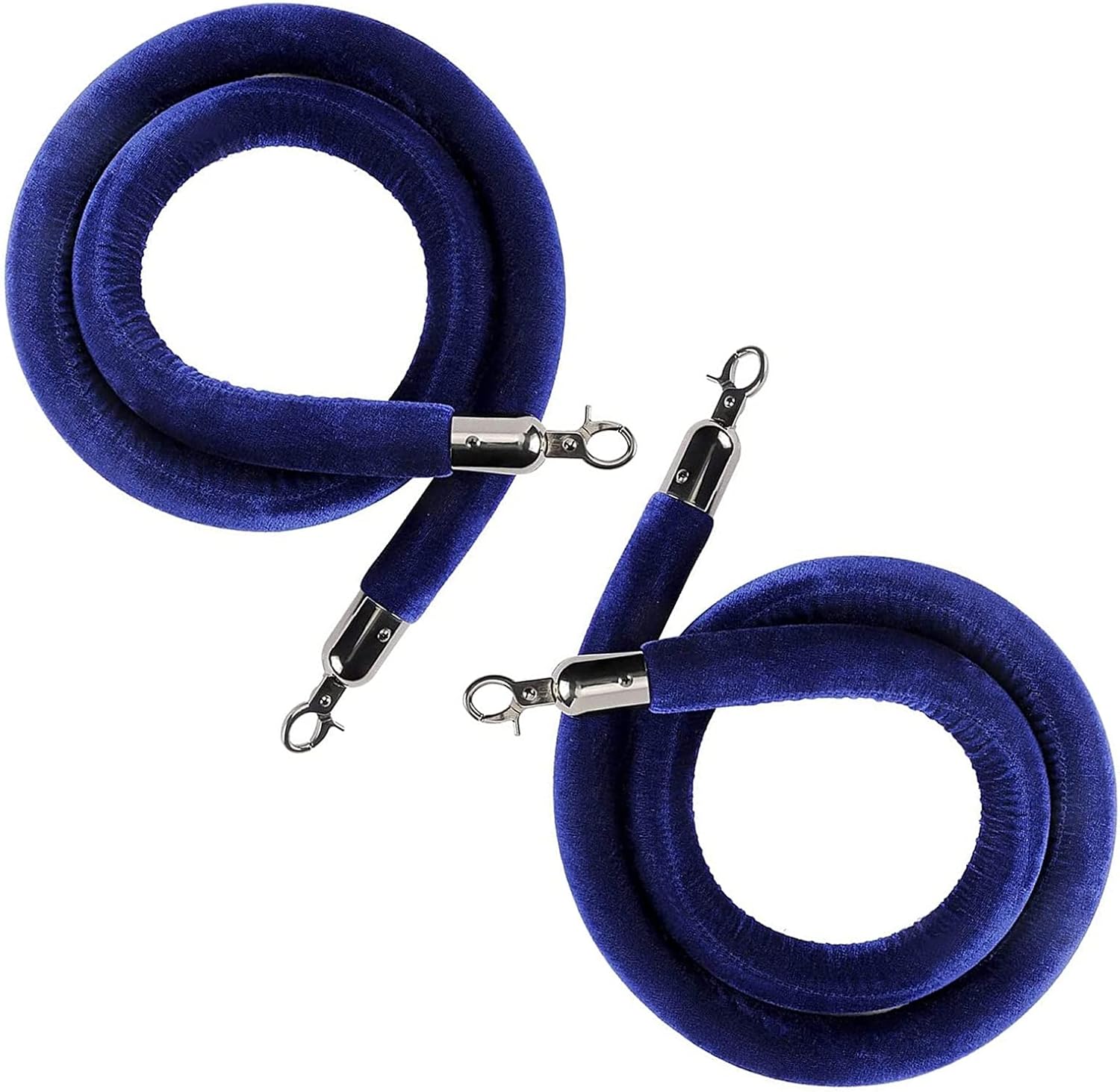 Amazon.com: 3/4/5/10Ft Orange Velvet Stanchion Rope, Blue Crowd Control ...