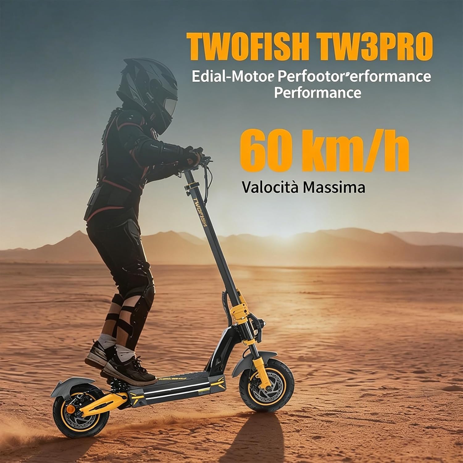 TW3PRO Monopattino Elettrico Doppia Trazione, 52V 23Ah, 45-55Km Autonomia | Limite Di Velocità Sbloccabile, Display Ad Alta Definizione, Pneumatici 11", Sblocco NFC, Doppia Sospensione&Freno a Disco