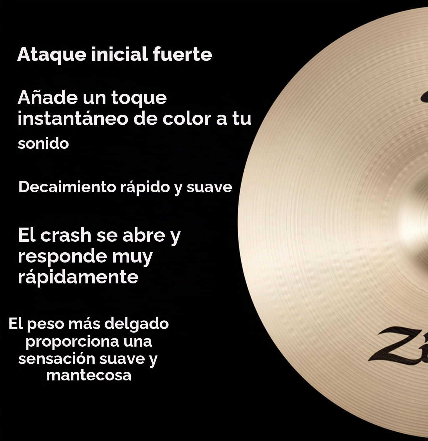 Zildjian Avedis Fast Crash 14", acabado tradicional - Platillo Crash